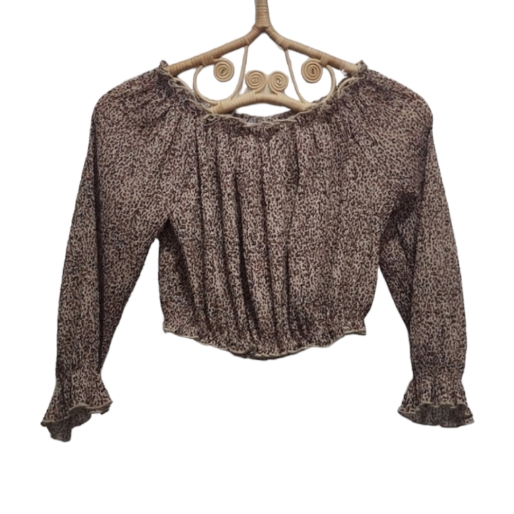 Princess Polly animal print cropped top size 4 - Picture 3 of 3